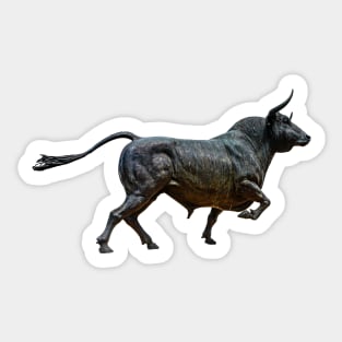 Bull on the run Sticker